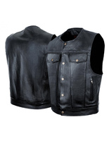 Kamizelka motocyklowa skórzana męska ANARCHY