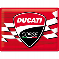 Plakat Metalowy 30x40 Ducati Corse Logo