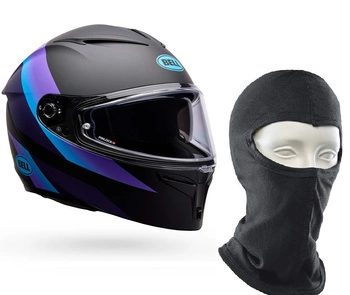 Kask Motocyklowy Bell Lithium Passion Black Purple + Kominiarka Held Gratis