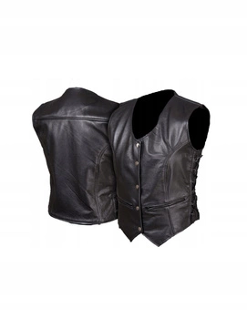 Kamizelka Motocyklowa Damska Skórzana