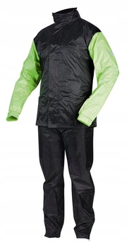 Kombinezon Przeciwdeszczowy Rebelhorn Rain Black/Fluo Yellow 2-częściowy