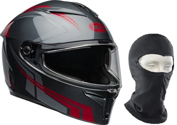 Kask BELL Lithium ECE6 Jetstream Gray Red + Kominiarka Held GRATIS